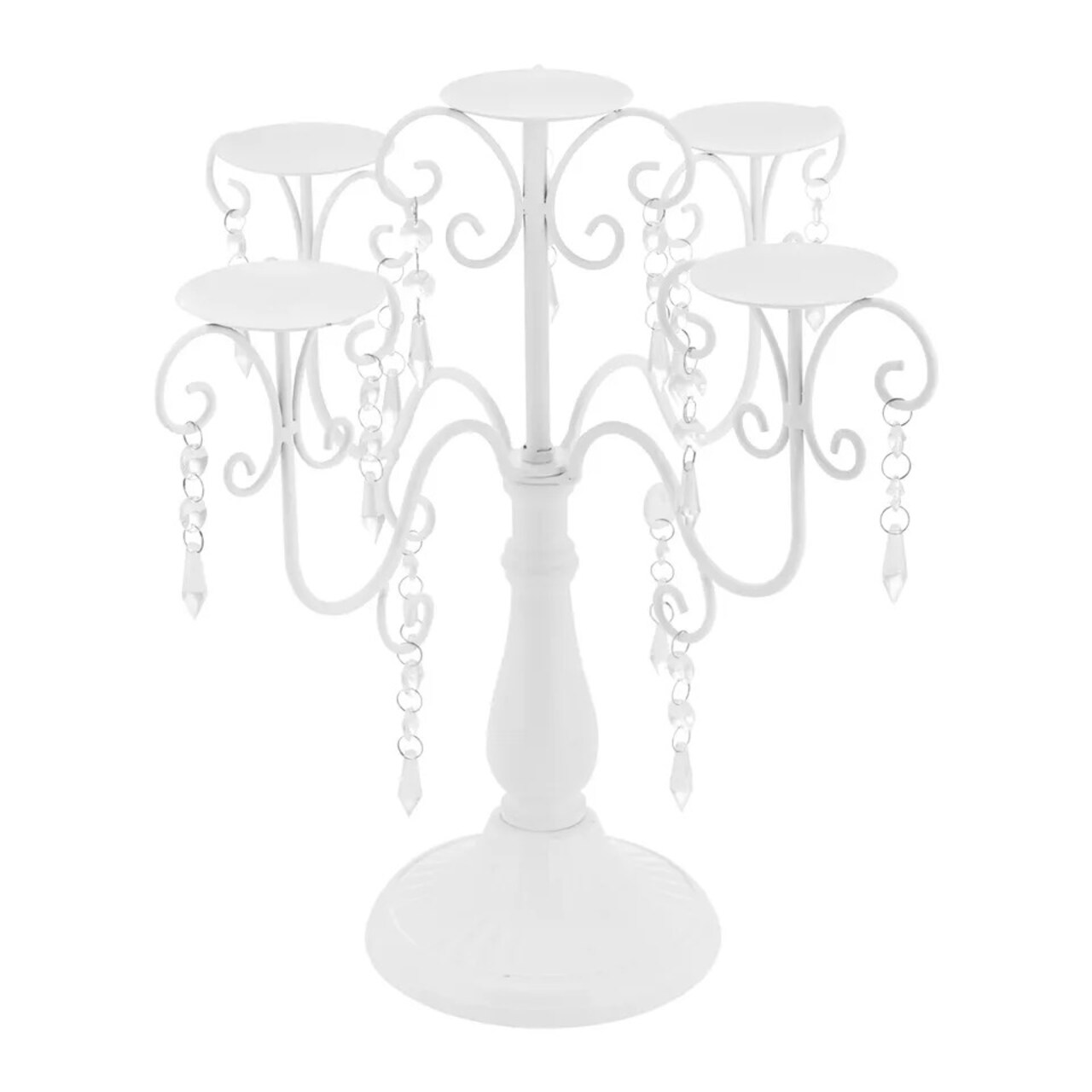 2Pcs 5-Arm Vintage Candle Holders Elegant Decors For Celebration Party Wedding